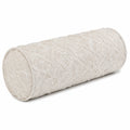 Nackenrolle 20 x 50 cm aus Baumwollstoff in Creme mit Strukturmuster