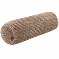 Nackenrolle 50 x 20 cm gerippter Textilbezug Taupe dekorativ