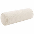 Nackenrollen Kissen 20 x 50 cm aus Rippstoff Cremeweich dekorativ