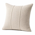 Dekokissen 45 x 45 cm Creme Textil mit Strukturmuster