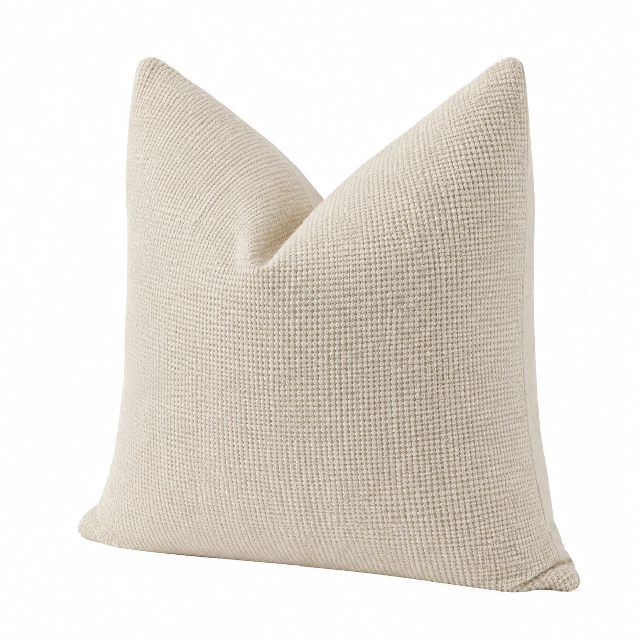 Dekokissen 45 x 45 cm Creme Strukturgewebe quadratisch