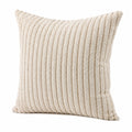 Zierkissen 45 x 45 cm Creme mit gerippter Textiloberfläche