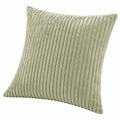 Zierkissen 45 x 45 cm aus Textil in Salbeigrün für Sofa mit Cordstruktur